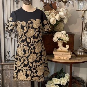 NWOT Tadashi Shoji Dress with Peony Lace Overlay